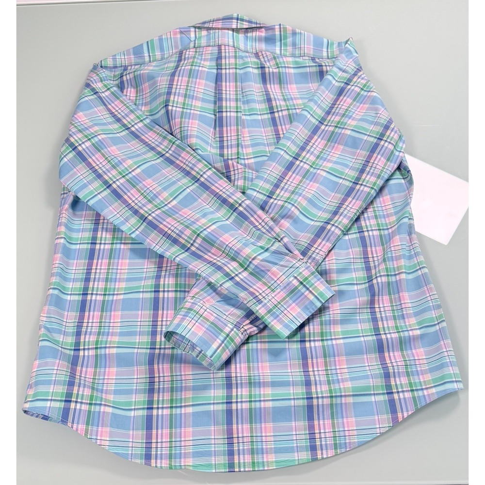 Ralph Lauren Stretch Shirt Mens M Multicolor Plaid Button Down Preppy - Picture 3 of 15